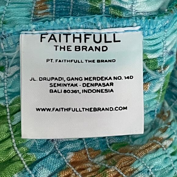 FAITHFULL THE BRAND Lenora Gardone Floral Linen Top Size 4 Small NEW - Picture 7 of 8